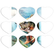 Магнитные фотопазлы Сердце 50 на 50 набор 9 штук Полосатый Бандит