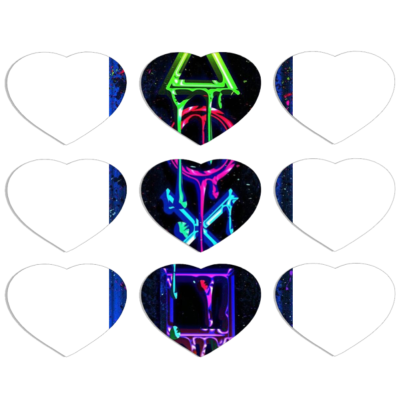 Магнитные фотопазлы Сердце 50 на 50 набор 9 штук Graffiti symbols