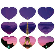 Магнитные фотопазлы Сердце 50 на 50 набор 9 штук Полночь в Париже