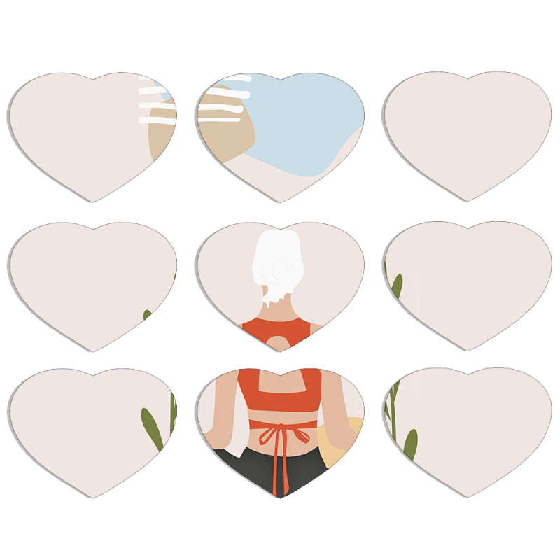 Магнитные фотопазлы Сердце 50 на 50 набор 9 штук Yoga Style