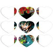 Магнитные фотопазлы Сердце 50 на 50 набор 9 штук My Hero Academia