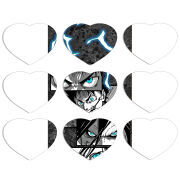 Магнитные фотопазлы Сердце 50 на 50 набор 9 штук Eren Yeager Transformation