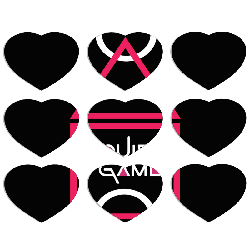 Магнитные фотопазлы Сердце 50 на 50 набор 9 штук siquid game игра в кальмара