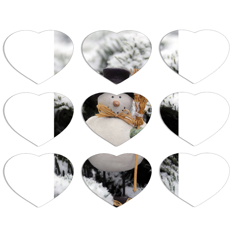 Магнитные фотопазлы Сердце 50 на 50 набор 9 штук 