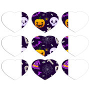 Магнитные фотопазлы Сердце 50 на 50 набор 9 штук Halloween Purple Mood