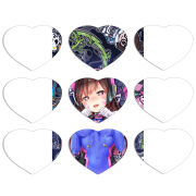 Магнитные фотопазлы Сердце 50 на 50 набор 9 штук Overwatch D.VA