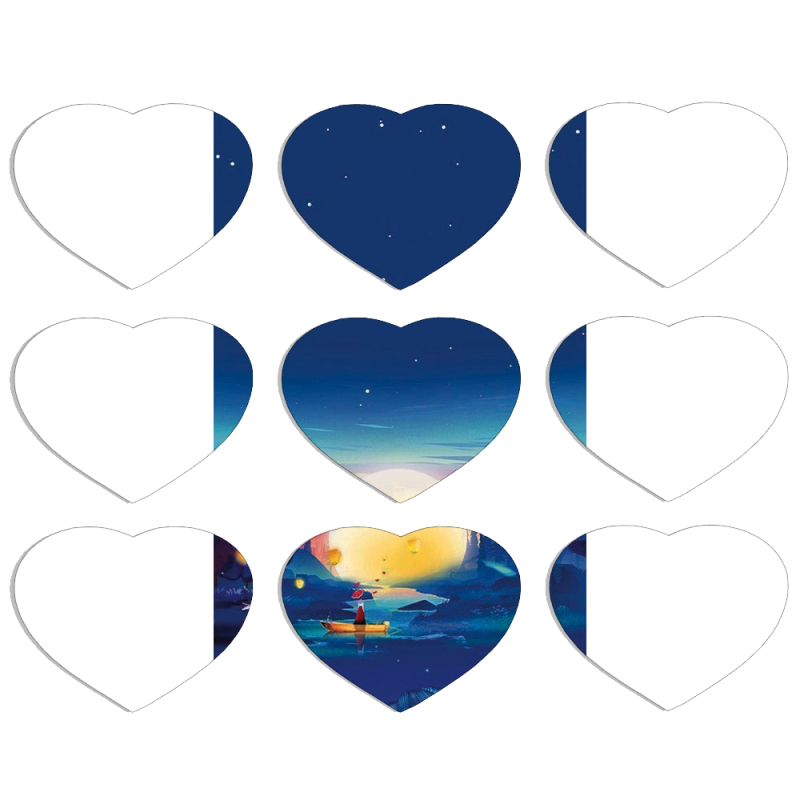 Магнитные фотопазлы Сердце 50 на 50 набор 9 штук Спокойной ночи