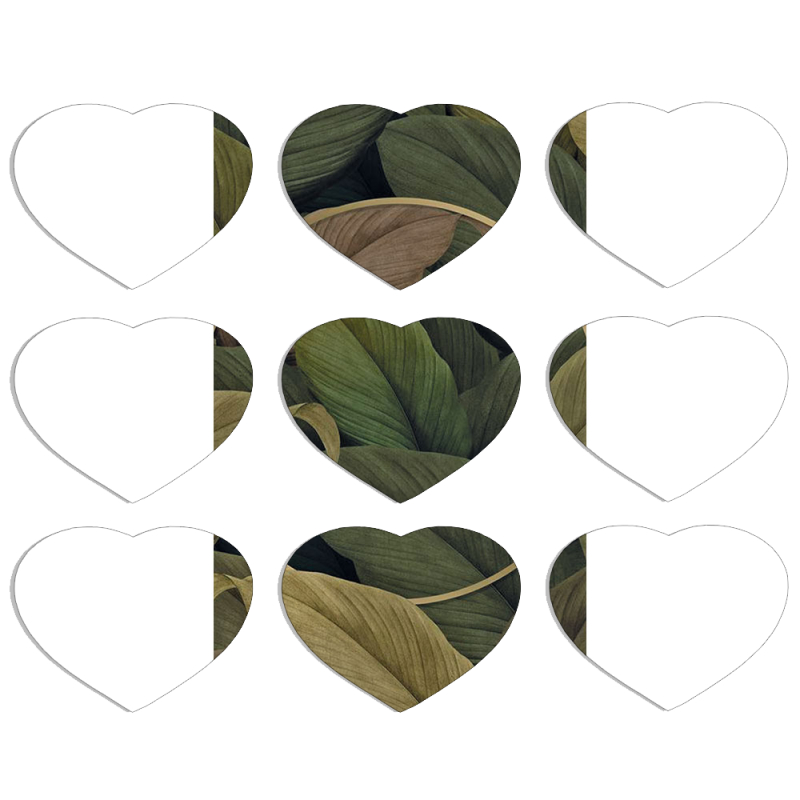 Магнитные фотопазлы Сердце 50 на 50 набор 9 штук Leaf