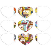 Магнитные фотопазлы Сердце 50 на 50 набор 9 штук Rick and Morty