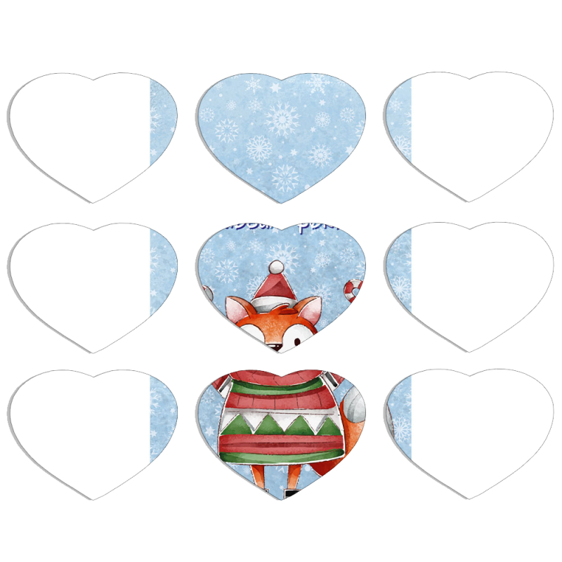 Магнитные фотопазлы Сердце 50 на 50 набор 9 штук Fox З новим роком!