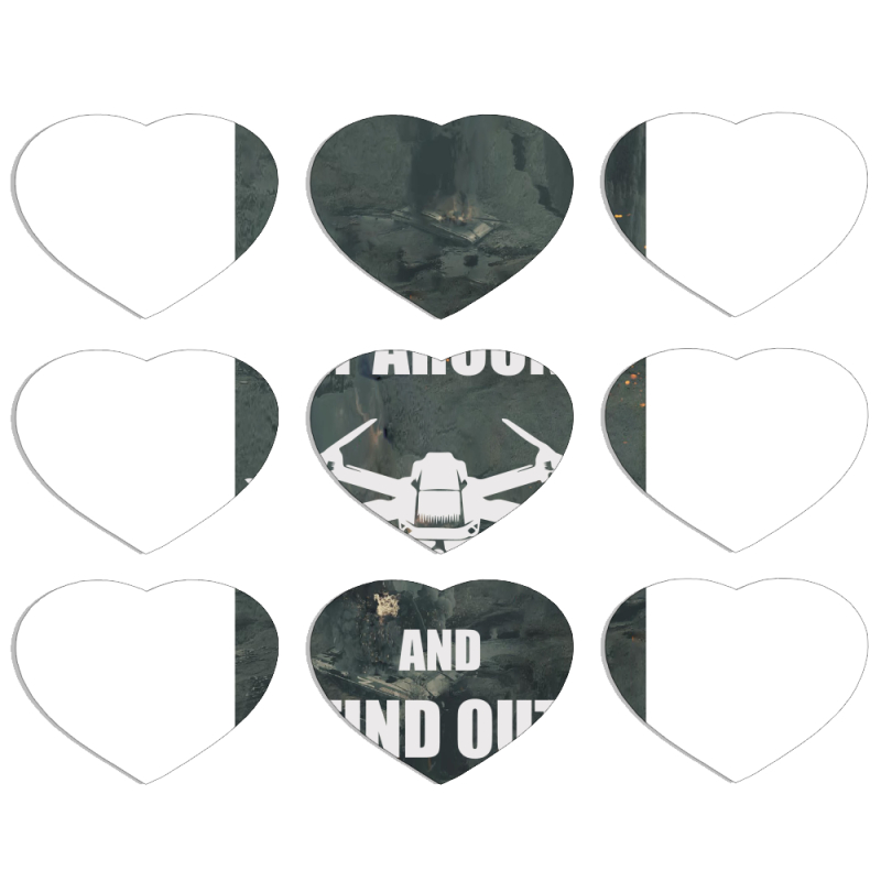 Магнитные фотопазлы Сердце 50 на 50 набор 9 штук Дрон Fly Around
