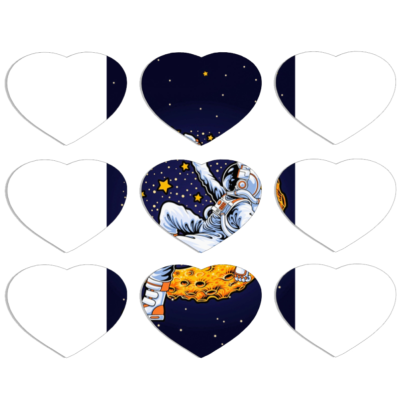 Магнитные фотопазлы Сердце 50 на 50 набор 9 штук MoonBed