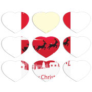 Магнитные фотопазлы Сердце 50 на 50 набор 9 штук 