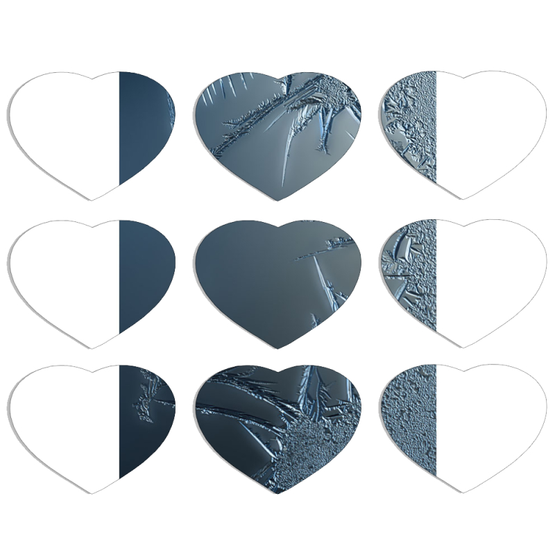 Магнитные фотопазлы Сердце 50 на 50 набор 9 штук 