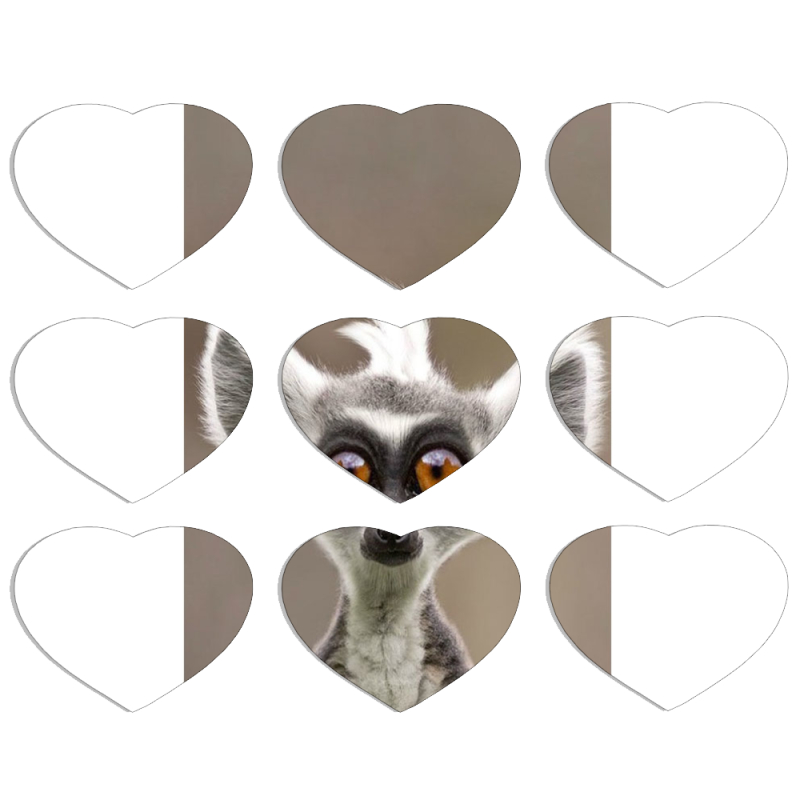Магнитные фотопазлы Сердце 50 на 50 набор 9 штук 
