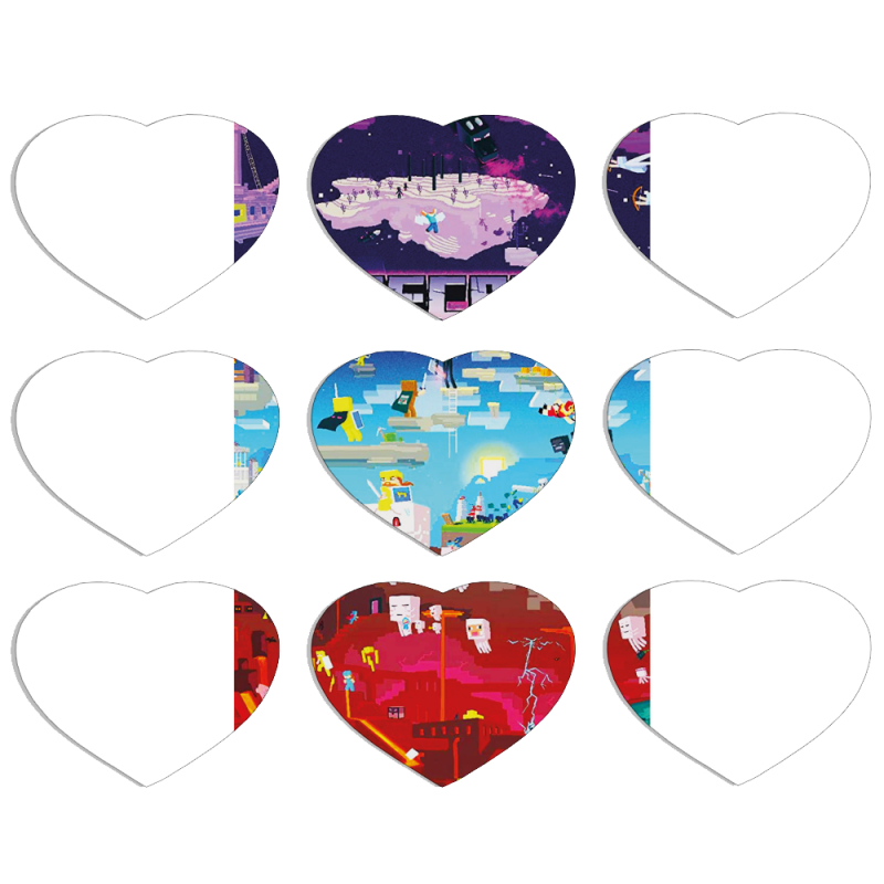 Магнитные фотопазлы Сердце 50 на 50 набор 9 штук Minecraft World Beyond