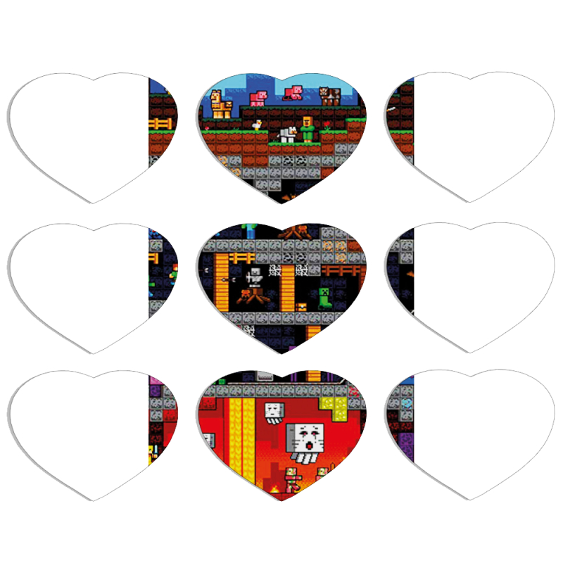 Магнитные фотопазлы Сердце 50 на 50 набор 9 штук Minecraft Lode Runner