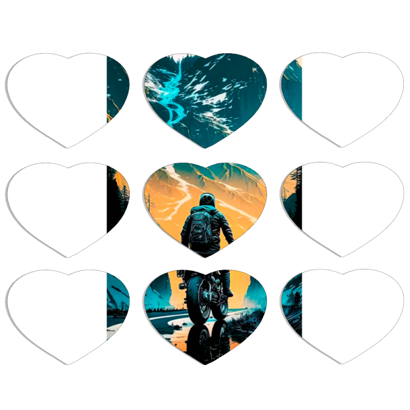 Магнитные фотопазлы Сердце 50 на 50 набор 9 штук 