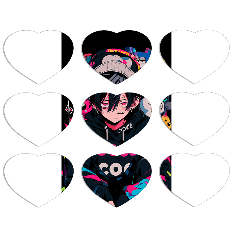 Магнитные фотопазлы Сердце 50 на 50 набор 9 штук 