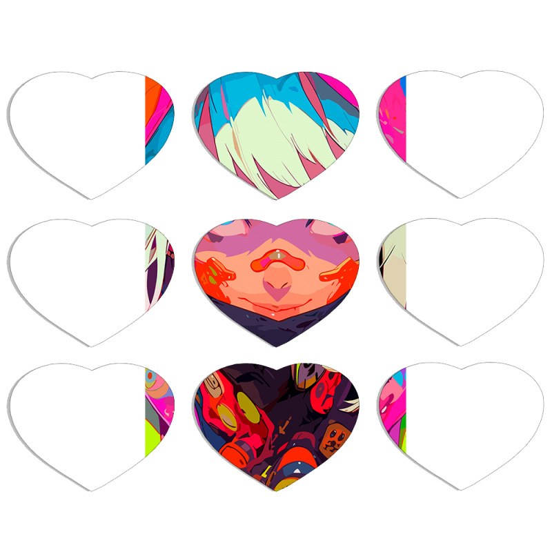 Магнитные фотопазлы Сердце 50 на 50 набор 9 штук 
