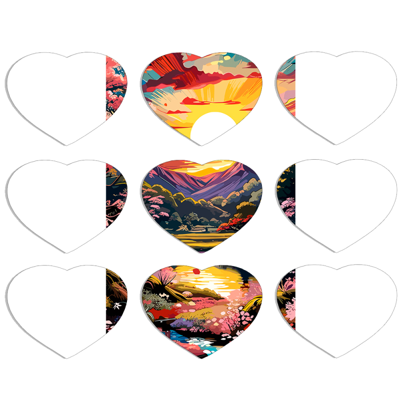 Магнитные фотопазлы Сердце 50 на 50 набор 9 штук 