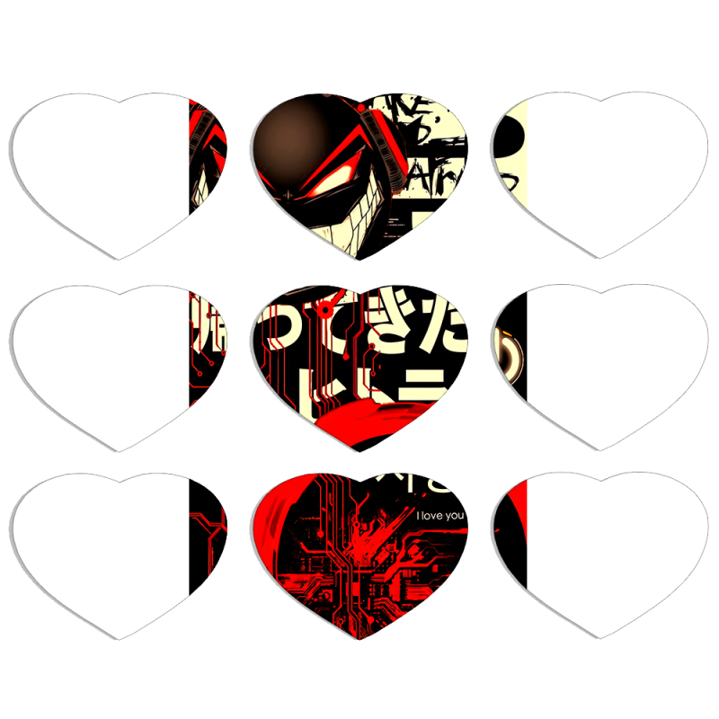 Магнитные фотопазлы Сердце 50 на 50 набор 9 штук 