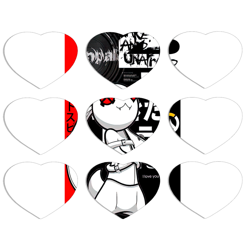 Магнитные фотопазлы Сердце 50 на 50 набор 9 штук 