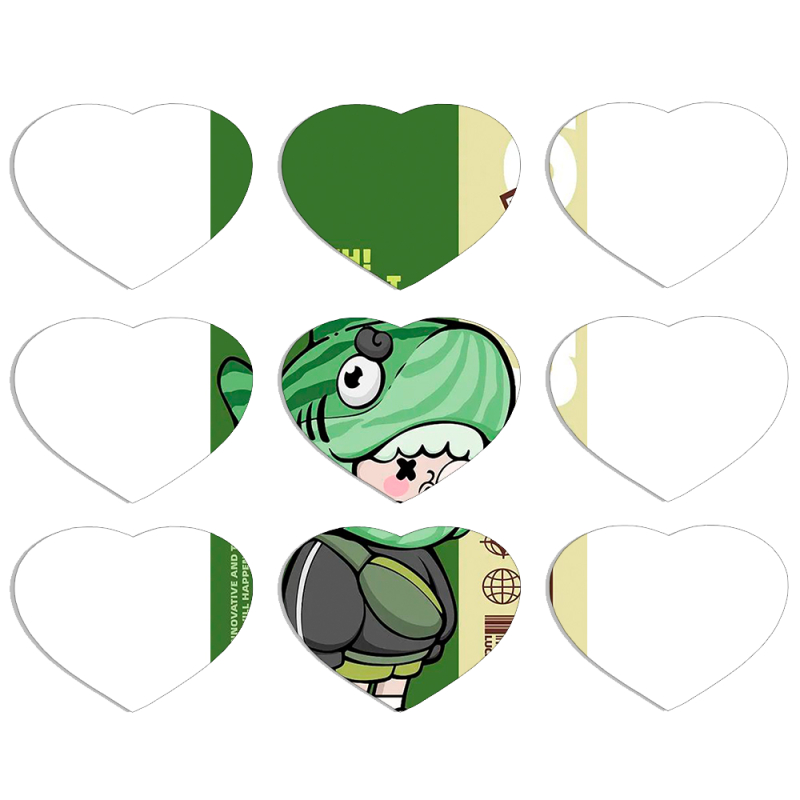 Магнитные фотопазлы Сердце 50 на 50 набор 9 штук 