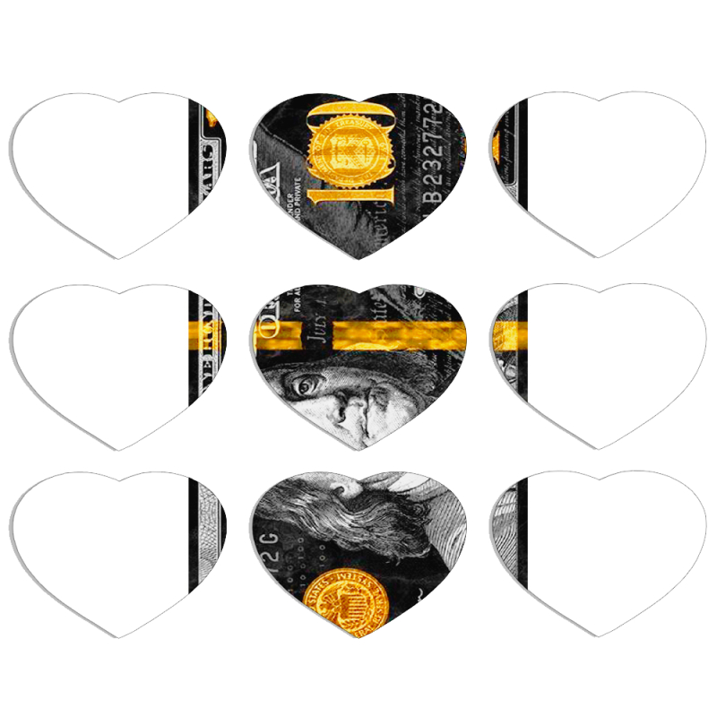 Магнитные фотопазлы Сердце 50 на 50 набор 9 штук 