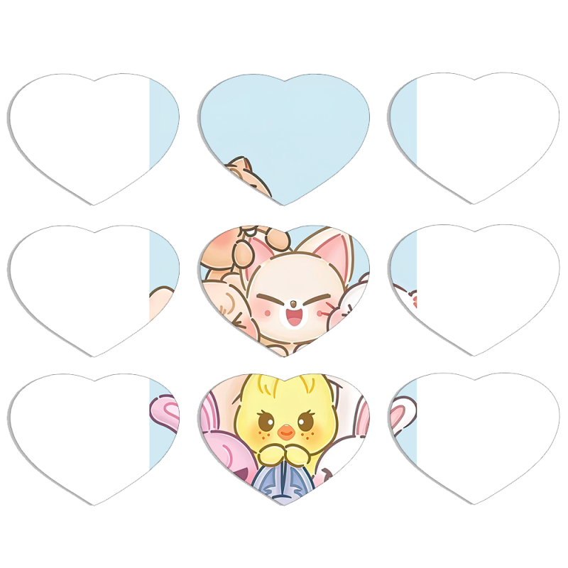 Магнитные фотопазлы Сердце 50 на 50 набор 9 штук 