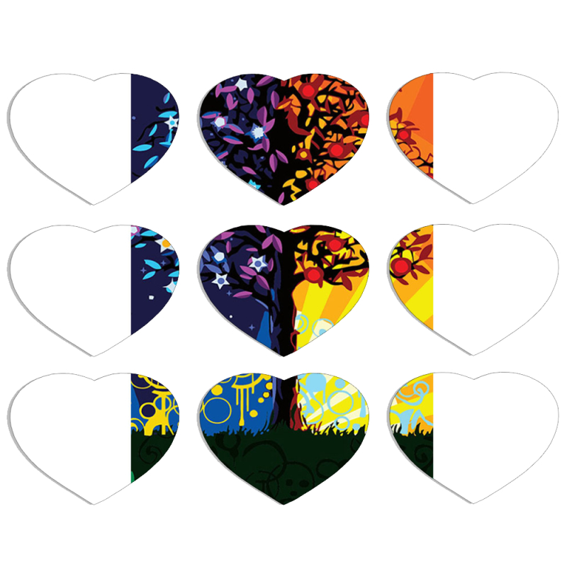 Магнитные фотопазлы Сердце 50 на 50 набор 9 штук Wish Tree