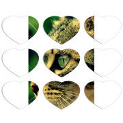 Магнитные фотопазлы Сердце 50 на 50 набор 9 штук 