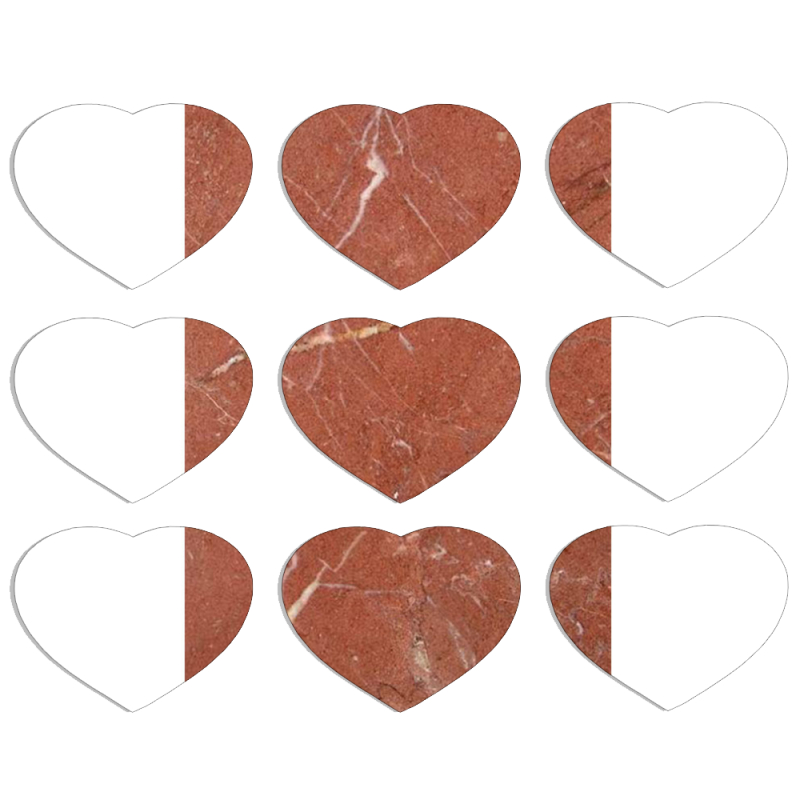 Магнитные фотопазлы Сердце 50 на 50 набор 9 штук 