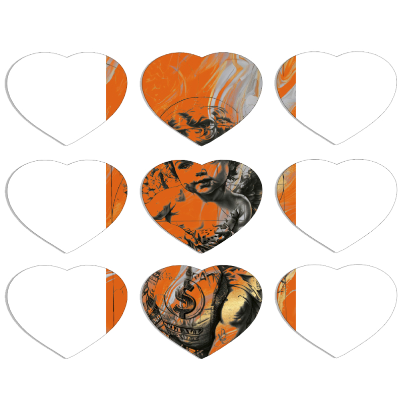 Магнитные фотопазлы Сердце 50 на 50 набор 9 штук 