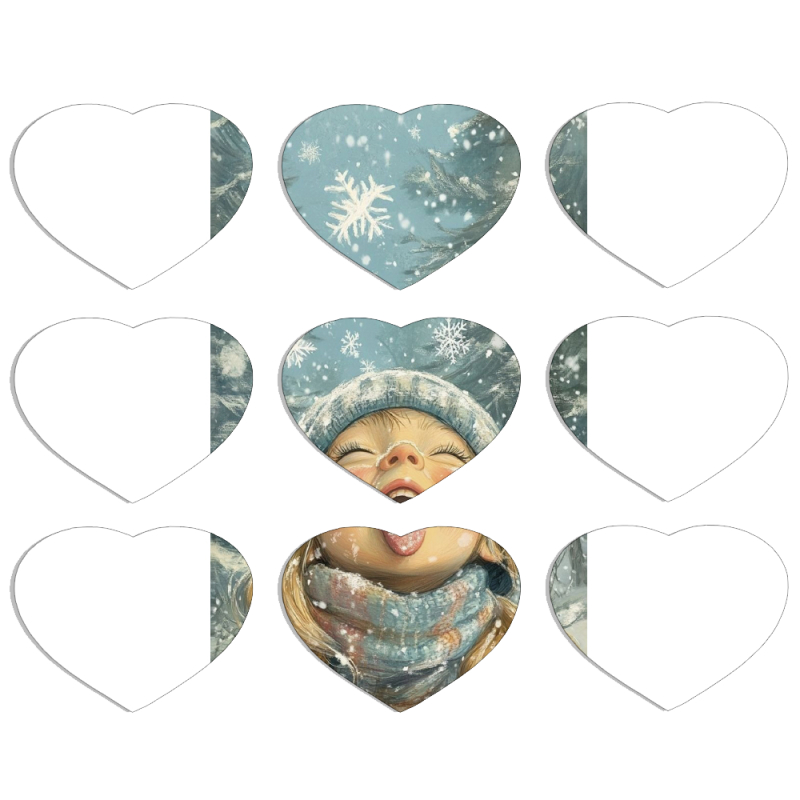 Магнитные фотопазлы Сердце 50 на 50 набор 9 штук Смак дитинства
