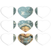 Магнитные фотопазлы Сердце 50 на 50 набор 9 штук Смак дитинства