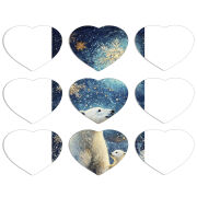 Магнитные фотопазлы Сердце 50 на 50 набор 9 штук Північні ведмеді