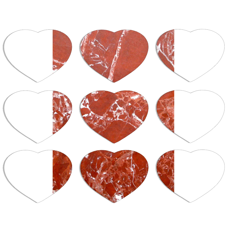 Магнитные фотопазлы Сердце 50 на 50 набор 9 штук 