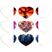 Магнитные фотопазлы Сердце 50 на 50 набор 9 штук 