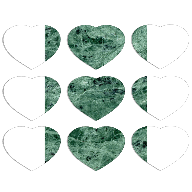 Магнитные фотопазлы Сердце 50 на 50 набор 9 штук 