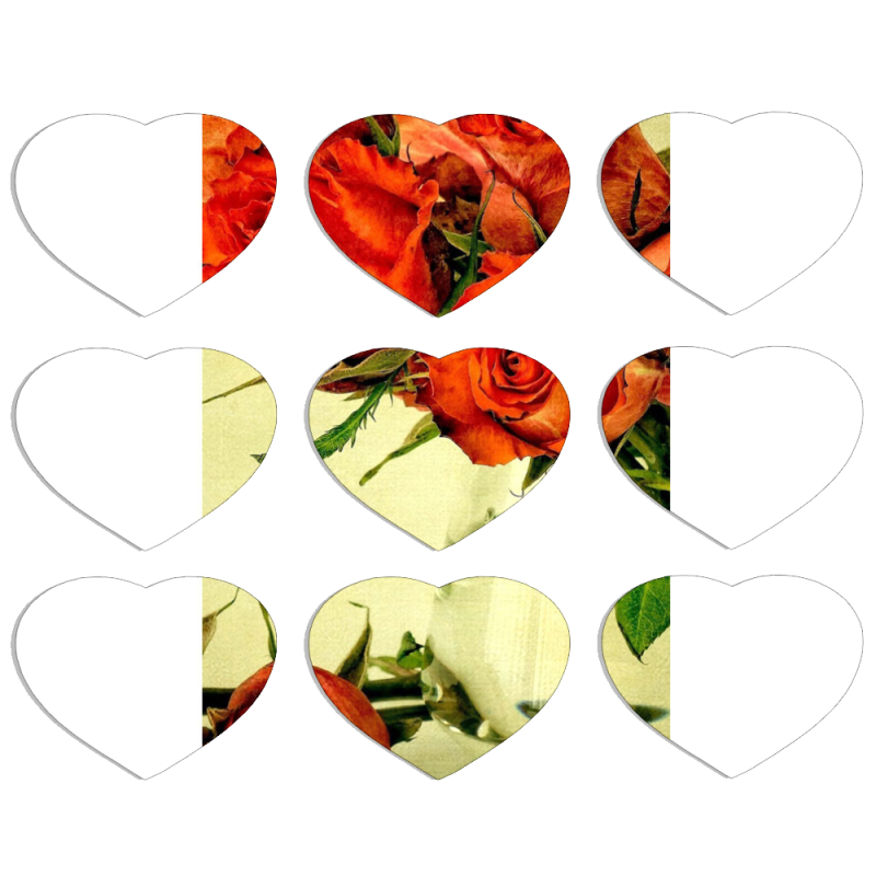 Магнитные фотопазлы Сердце 50 на 50 набор 9 штук 