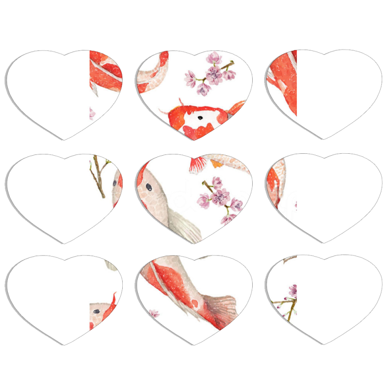 Магнитные фотопазлы Сердце 50 на 50 набор 9 штук 