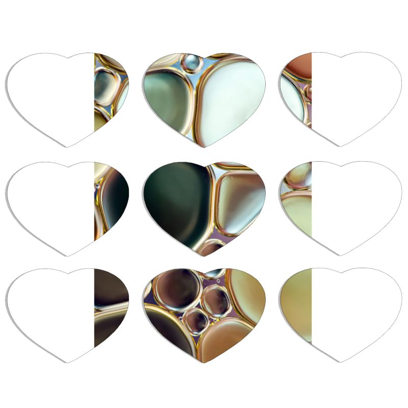 Магнитные фотопазлы Сердце 50 на 50 набор 9 штук 