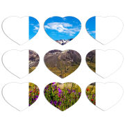 Магнитные фотопазлы Сердце 50 на 50 набор 9 штук 