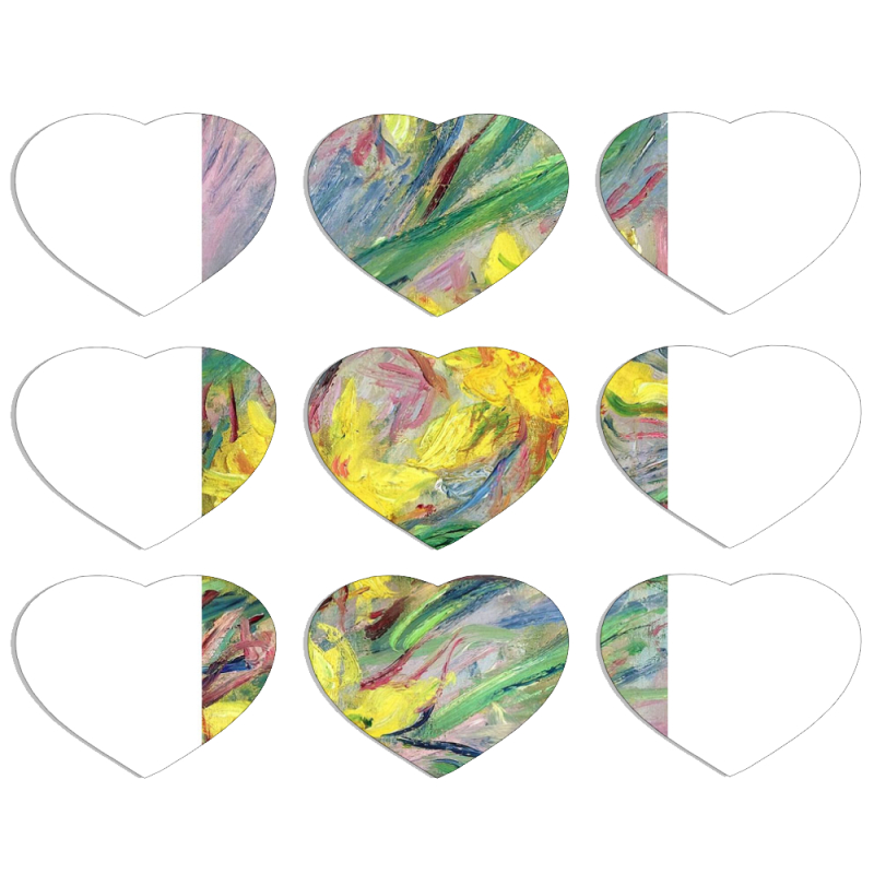 Магнитные фотопазлы Сердце 50 на 50 набор 9 штук 