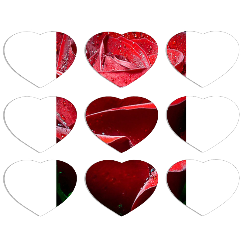 Магнитные фотопазлы Сердце 50 на 50 набор 9 штук 