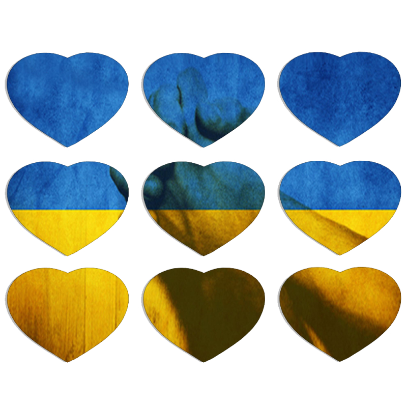 Магнитные фотопазлы Сердце 50 на 50 набор 9 штук Handshake