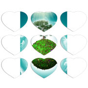 Магнитные фотопазлы Сердце 50 на 50 набор 9 штук 