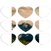 Магнитные фотопазлы Сердце 50 на 50 набор 9 штук 
