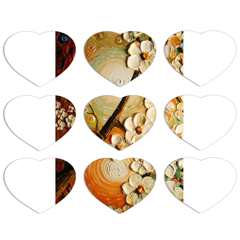Магнитные фотопазлы Сердце 50 на 50 набор 9 штук 